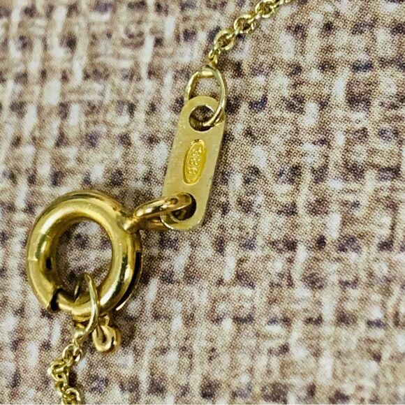 Sterling Silver Gold Wash Knot Diamond Necklace - Picture 2 of 4